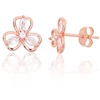 Diamond Sky Jewelry Vaikiški sidabriniai auskarai-vinukai su cirkoniais „Auksinė Gėlė V“