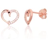 Diamond Sky Jewelry Vaikiški sidabriniai auskarai su cirkoniais „Dolphin Love“