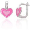 Diamond Sky Jewelry Vaikiški sidabriniai auskarai su emaliu „Rosie“
