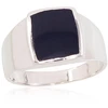 Diamond Sky Jewelry Vyriškas sidabrinis žiedas su oniksu „Obsidian II“