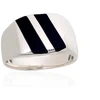 Diamond Sky Jewelry Vyriškas sidabrinis žiedas su oniksu „Dark Horizon“