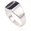 Diamond Sky Jewelry Vyriškas sidabrinis žiedas su oniksu „Obsidian II“