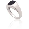 Diamond Sky Jewelry Vyriškas sidabrinis žiedas su oniksu „Obsidian“