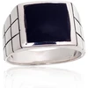 Diamond Sky Jewelry Vyriškas sidabrinis žiedas su oniksu „Vincent II“