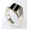 Diamond Sky Jewelry Vyriškas sidabrinis žiedas su oniksu „Dark Horizon“