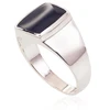Diamond Sky Jewelry Vyriškas sidabrinis žiedas su oniksu „Obsidian II“