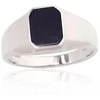 Diamond Sky Jewelry Vyriškas sidabrinis žiedas su oniksu „Obsidian“