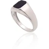 Diamond Sky Jewelry Vyriškas sidabrinis žiedas su oniksu „Obsidian“