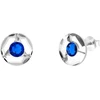 Spark Sidabriniai auskarai „Astra (Capri Mėlyna)“ su Swarovski® kristalais
