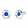 Spark Sidabriniai auskarai „Astra (Capri Mėlyna)“ su Swarovski® kristalais