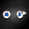 Spark Sidabriniai auskarai „Astra (Capri Mėlyna)“ su Swarovski® kristalais