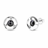 Spark Sidabriniai auskarai „Astra (Hematite)“ su Swarovski® kristalais