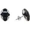 Spark Sidabriniai auskarai „Delia (Graphite Lite Chrome)“ su Swarovski® kristalais