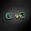 Spark Sidabriniai auskarai „Imperial II (Emerald)“ su Swarovski® kristalais