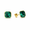 Spark Sidabriniai auskarai „Imperial II (Emerald)“ su Swarovski® kristalais