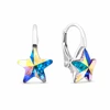 Spark Sidabriniai auskarai moterims DiamondSky „Starfall (Aurora Borealis)“ su Swarovski kristalais
