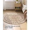 Songmics Apvalus kilimas 120 cm boho stilius