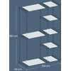 SONGMICS Atvira spinta su drabužių pakabomis 43 x 124 x 182 cm, juoda