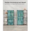 Songmics Atvira drabužių spinta su drabužių lentynomis 43 x 124 x 182 cm Taupe