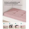Songmics Taburetė su daiktadėže 38 x 110 x 38 cm pastelinės rožinės spalvos