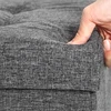 Songmics Suoliukas su atlenkiamu dangčiu 76 cm tamsiai pilkos spalvos
