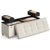 Songmics Suolas su daiktadėže 38 x 110 x 40 cm Kojinė 112 L cappuccino beige