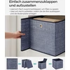 Songmics Dėžutės rinkinys iš 6 rūko mėlynos spalvos