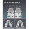 Songmics Kopėčios su 16 pakopų 6 padėtimis 430 cm ilgio sidabrinės spalvos