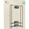 Songmics Drabužių lentyna su lentynomis 29 x 73 x 158,4 cm matinės juodos spalvos