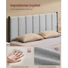 Songmics Dvigulė lova su plieninėmis grotelėmis 140 x 200 cm, tauri pilka