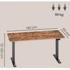 Songmics Reguliuojamo aukščio stalas 140 x 60 x 72-120cm