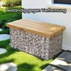 SONGMICS Gabionų krepšelis, akių dydis 5 x 10 cm, 5 vnt. rinkinys, sidabrinis