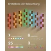 Songmics Kampinė lentyna su LED apšvietimu, 20x20x126 cm