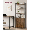 Songmics Vasagle Knygų spinta 24 x 60 x 159,5 cm vintažinė ruda-juoda