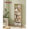Songmics VASAGLE 6 lygmenų stovas 24 x 60 x 178,5 cm natūraliai smėlio spalvos