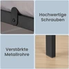 Songmics Metalinė lova 200x90 cm juodos spalvos