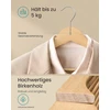 SONGMICS medinių pakabų 30 vnt. rinkinys su 360° pasukamais kabliais, natūralios spalvos