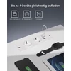 Songmics Vasagle Naktinė spintelė su LED apšvietimu modernus debesų baltos spalvos
