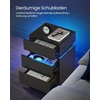 Songmics Vasagle Naktinė spintelė su LED apšvietimu, moderni balta