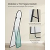 Songmics Viso ilgio veidrodis 160 x 50 cm lenktas rašalas juodas