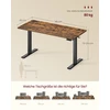 Songmics Reguliuojamo aukščio stalas 140 × 60 x 72-120cm
