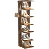 Songmics Medinė batų lentyna su 7 lygiais 30x26,4x110,4 cm