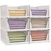 Songmics Sudedamas spintos organizatorius, 6 vnt. rinkinys, baltas, PP plastikas, 43 x 33 x 18,5 cm