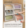 Songmics Sudedamas spintos organizatorius, 6 vnt. rinkinys, baltas, PP plastikas, 43 x 33 x 18,5 cm