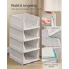 Songmics Sudedamas spintos organizatorius, 6 vnt. rinkinys, baltas, PP plastikas, 43 x 33 x 18,5 cm
