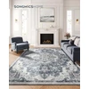 Songmics Kilimas 200 x 290 cm neslystantis tamsiai pilkas