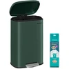 Songmics 50 litrų virtuvės atliekų dėžė 50 litrų vintage žalia