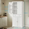 Songmics Virtuvės spintelė MDF 40x76x182,1 cm balta