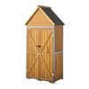 VEVOR Lauko sandėliavimo spinta SC-04, medžio ir metalo, ruda, 112 x 170 cm