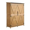 VEVOR Lauko sandėliukas SC-02, medinis, rudas, 125,5 x 162,5 cm